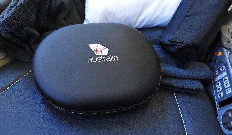 There's also a nice set of noise cancelling headphones for each passenger's use.